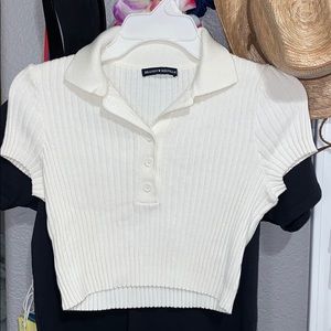 brandy Melville cropped collared shirt